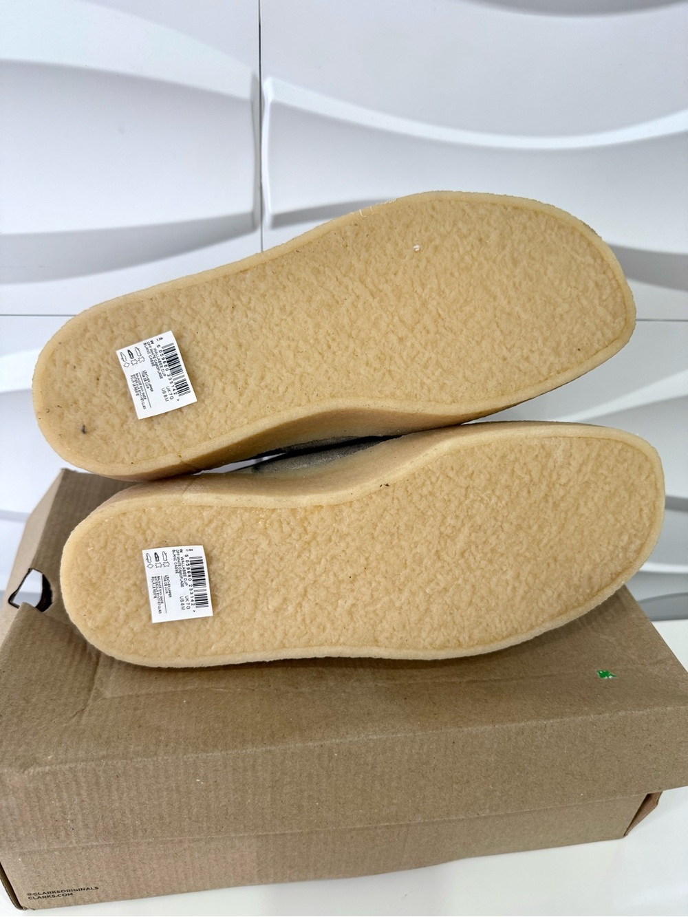 US Man 8 Clarks Blanc Originals Men's Wallabee Cup Off White Camo 26166081 Rare - Picture 7 of 8